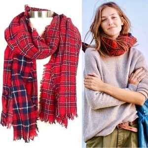 Madewell Wool Tartan Plaid Scarf 🧣